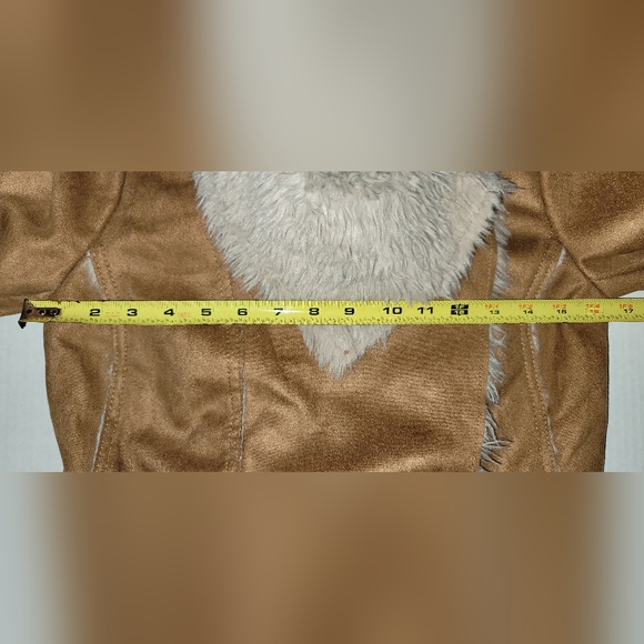 American Rag faux fur & suede  Jacket Coat extra small soft tan beige - Picture 11 of 16